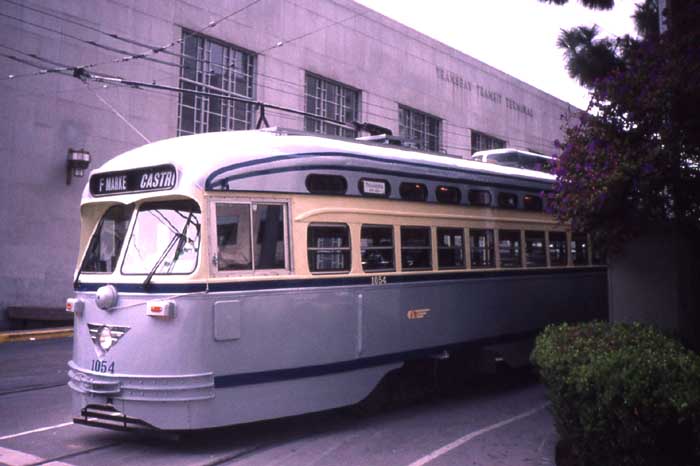 San Francisco MUNI PCC Philadelphia streetcar 1054